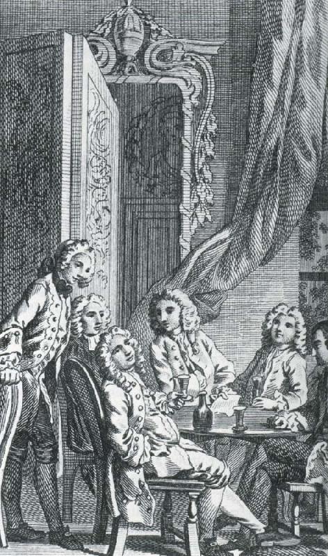 unknow artist en illustration ur den samlade upplagan av tidskriften the spectator fan 1712